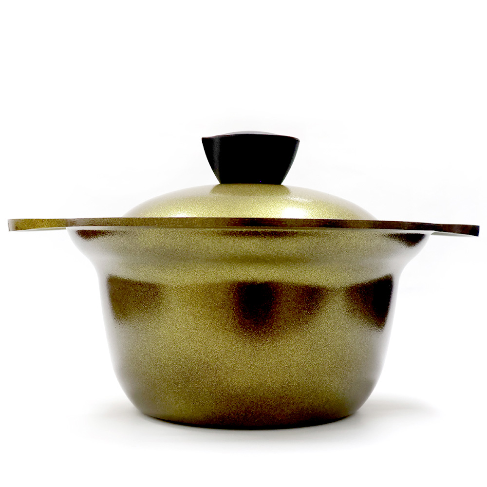 숯 위생 솥밥 양수냄비 20cm 골드
