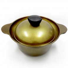 숯 위생 솥밥 양수냄비 20cm 골드