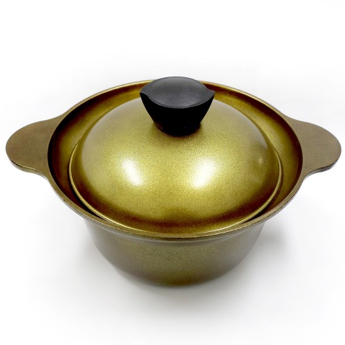 숯 위생 솥밥 양수냄비 20cm 골드