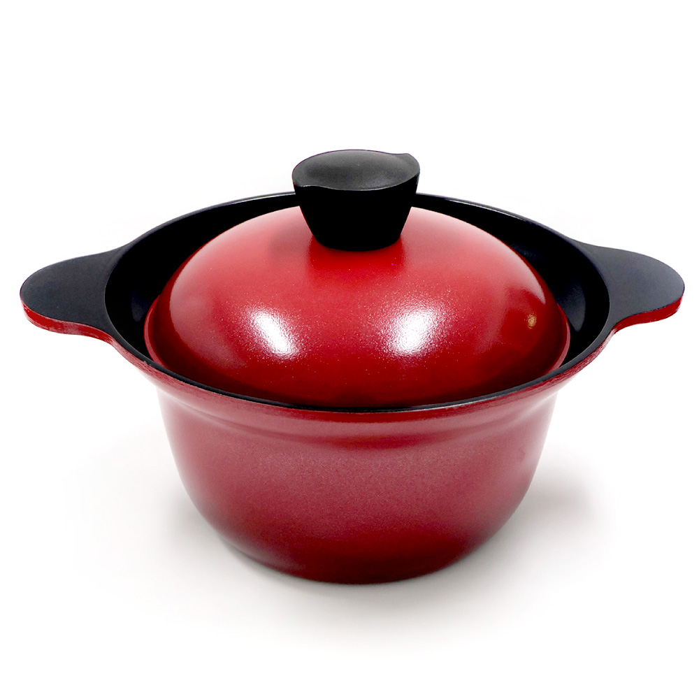 숯 위생 솥밥 양수냄비 20cm 레드