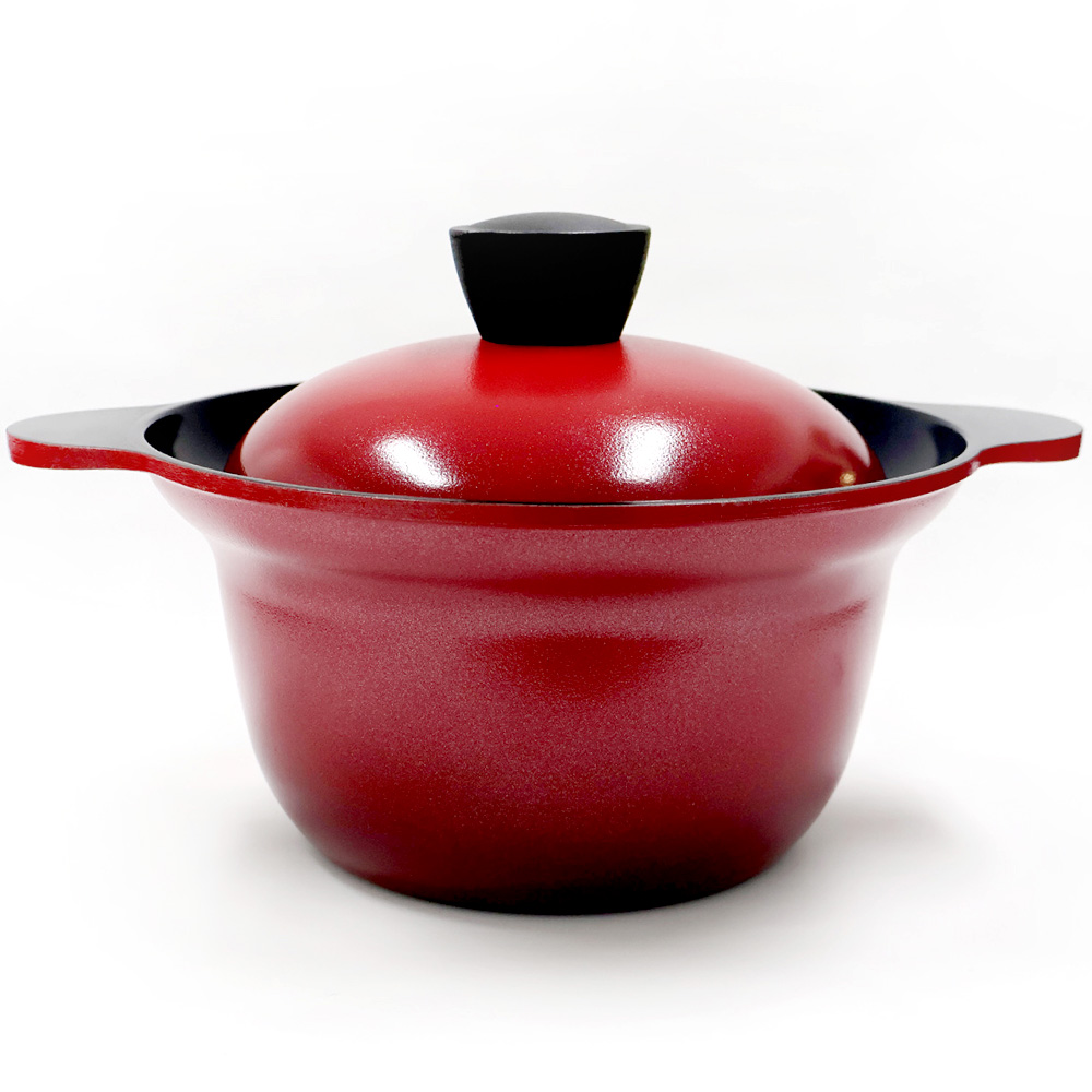 숯 위생 솥밥 양수냄비 20cm 레드