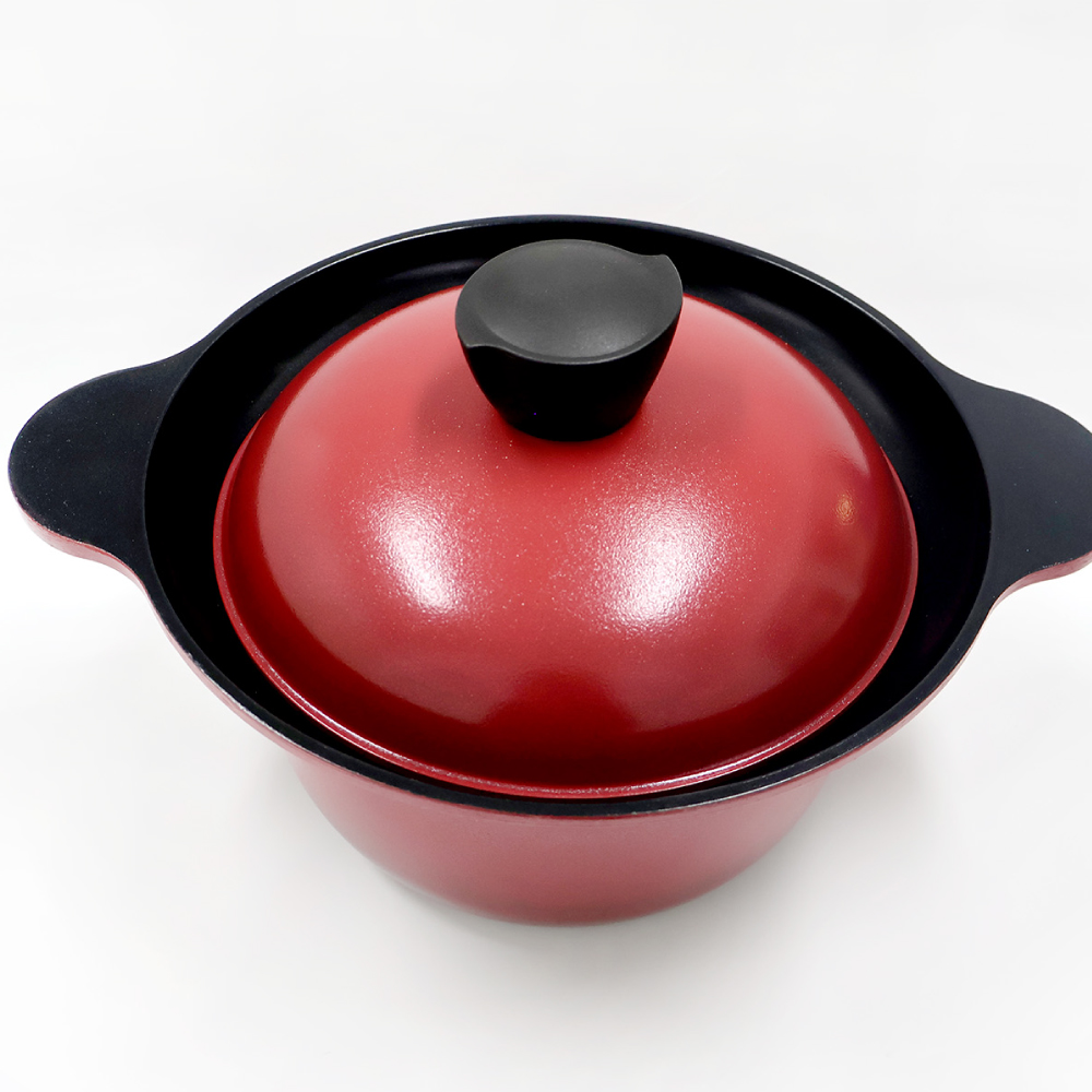 숯 위생 솥밥 양수냄비 20cm 레드