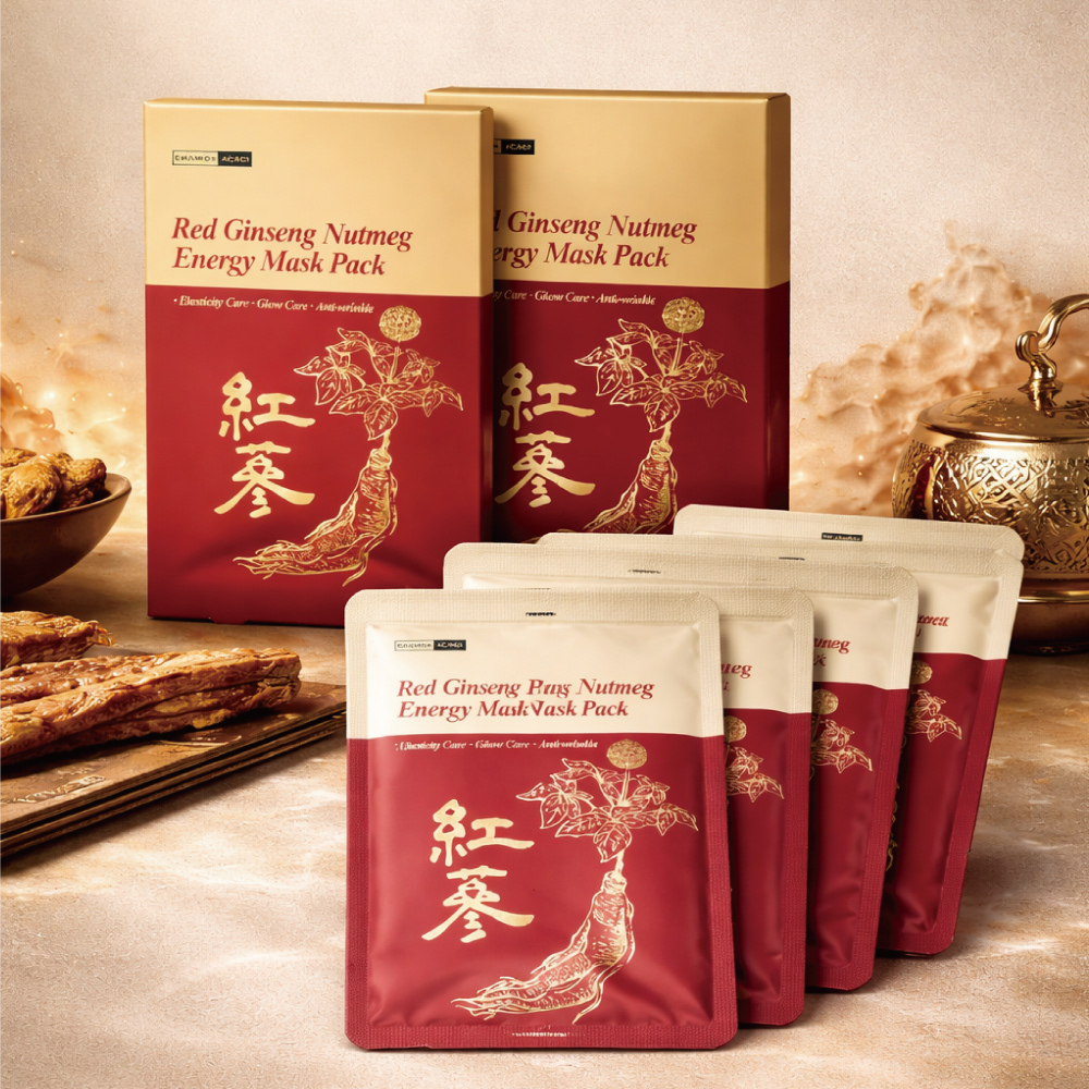 홍삼육두구 한방 탄력개선 마스크팩 5매